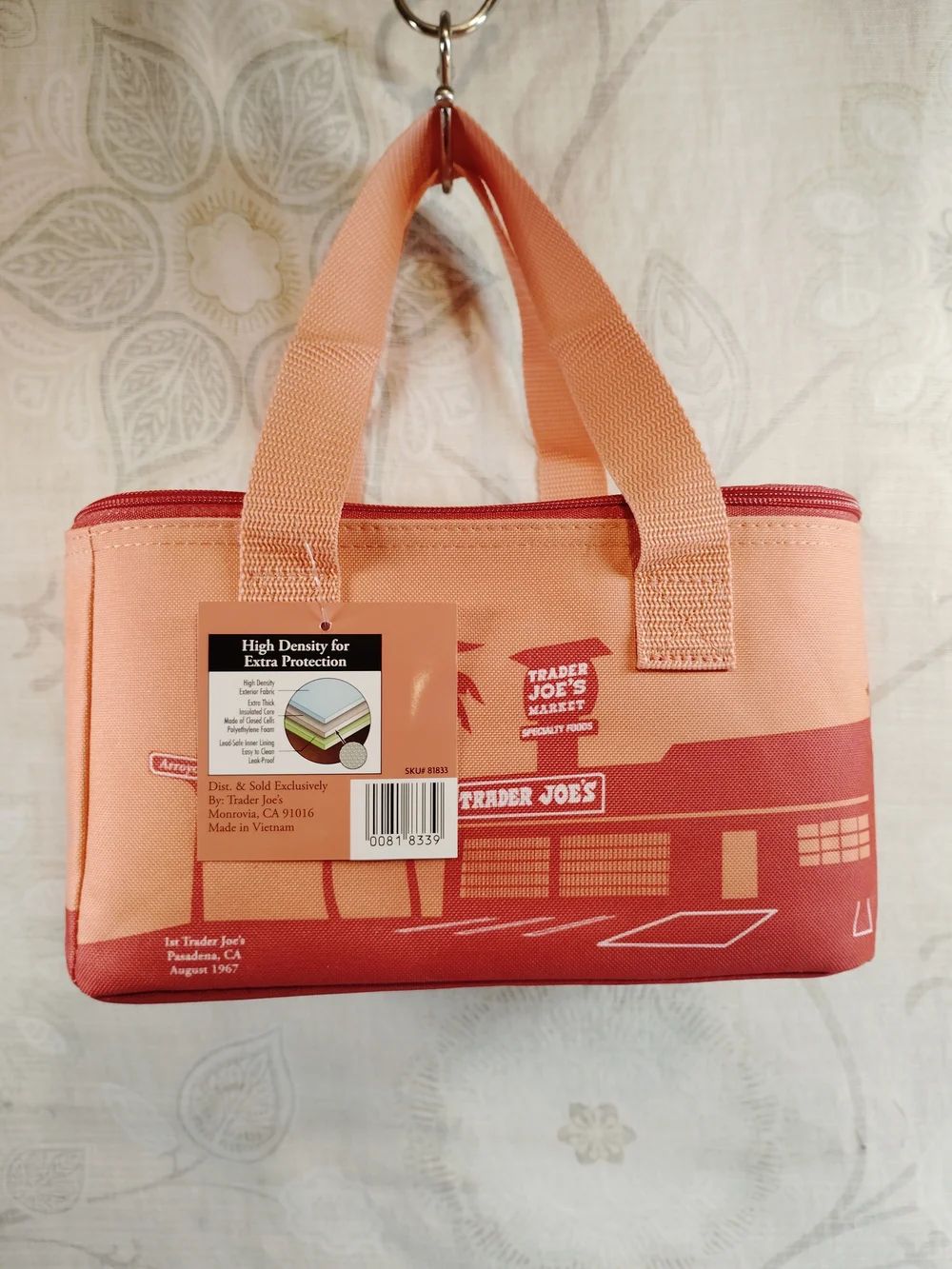 Trader Joe's Coral Mini Insulated Tote
